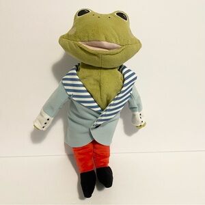 Ikea Plush Frog Toad Prince Tosig Stuffed Animal Toy Removable Jacket 14"